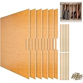 SECOAT 6 Pieces Wood Cabinet Dividers for Baking Sheets,DIY Kitchen Cabinet Dividers with 12 Slideways&36 Screws,Easy Install&Clean,Wood Tray Dividers for Cabinets, Kitchen,Utility Rooms, Bathrooms
