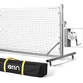 A11N Sports Pro Pickleball Net with Wheels and Hand Winch, Tournament Regulation Size, Anti-Sag Design, Perfect for Outdoor Court & Indoor Gym Floor