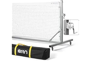 A11N Pro Pickleball Net with Wheels for Easy Mobility, Tournament Regulation Size, Anti-Sag Design with Winch System, Perfect
