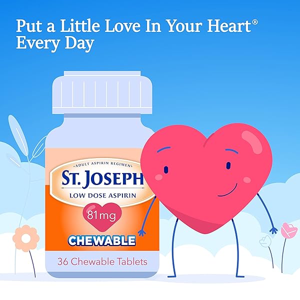 ST. JOSEPH ASPIRIN PAIN RELIEVER, CHEWABLE FLAVORED, LOW DOSE, ORANGE, 108 COUNT (69536-181-15)