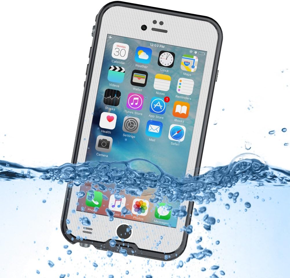 Weggo iPhone 6/6s Plus Waterproof Case, 6.6ft Underwater IP68 Certified Fully Sealed Waterproof Shockproof Dirtproof Case Cover for Apple iPhone 6 Plus/6s Plus 5.5 inch - White