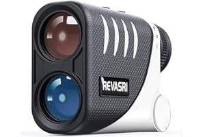 REVASRI Range Finder for Golf, Disc Golf, Measure in Feet Yards Meters, 1500 Yards Laser Rangefinder with CR2 Battery