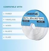 CANOPUS Heavy Duty White Butyl Tape 3mm x 19mm x 9.1m Waterproof view 3