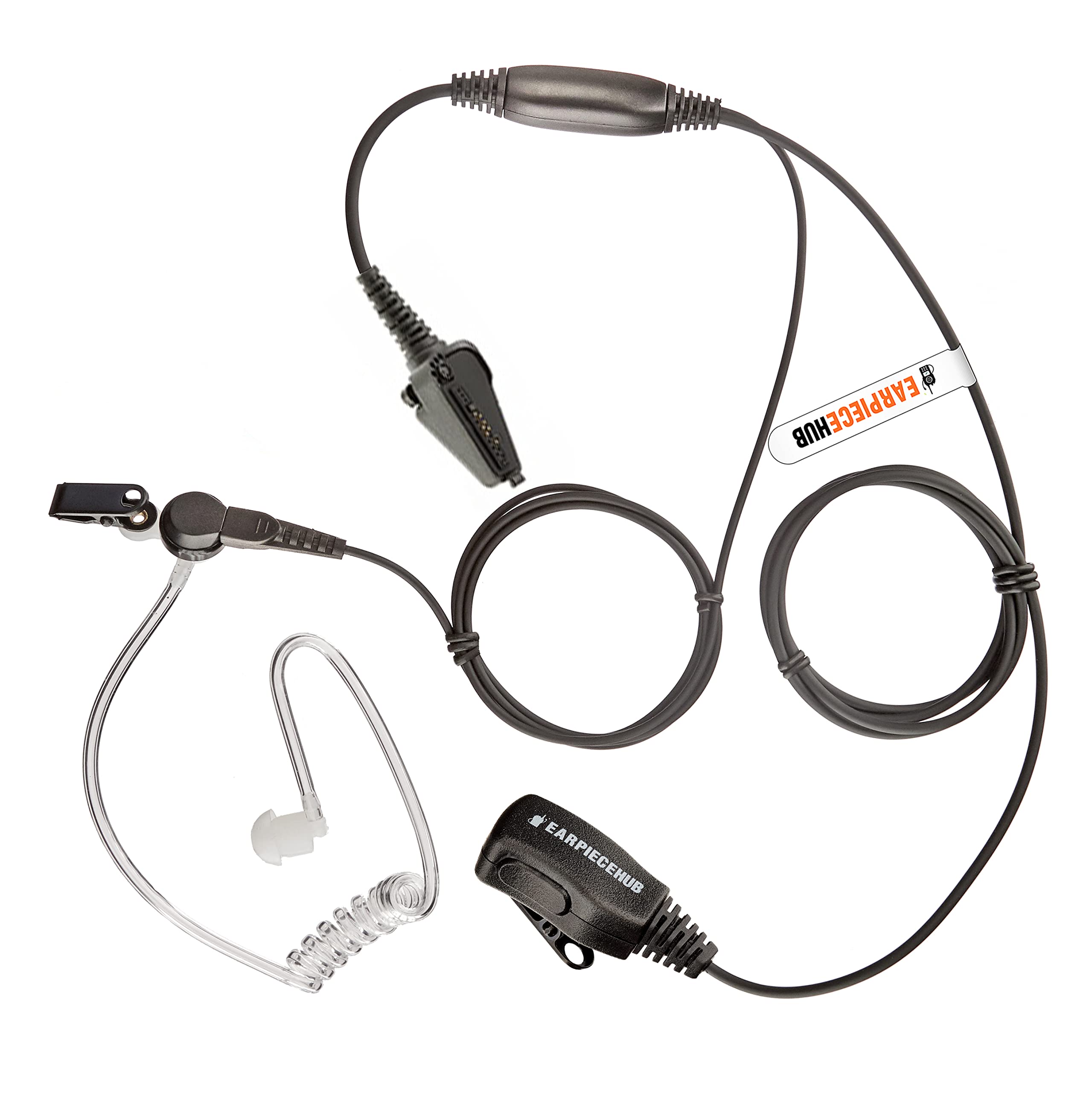 Covert Acoustic Tube Headset/Earpiece Compatible with Kenwood TK-190, TK-280, TK-285 TK-490 TK2212 TKR-830 TNX-300, NEXEDGE NX-200, NX-200G, NX-3200 NX-5300 Multi-pin Jack Radio