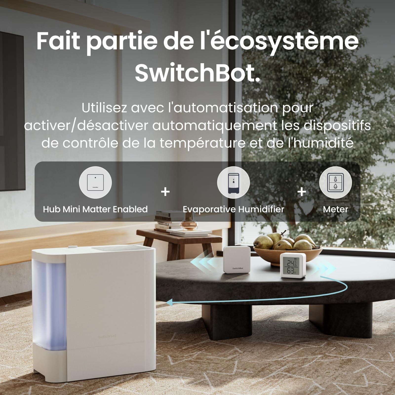 SwitchBot Thermometer Hygrometer Innen, Digital Hygrometer Bluetooth Thermo-Hygrometer mit APP, Taupunkt/VPD/Absolute Feuchtigkeitssensor (3er-Pack) 7