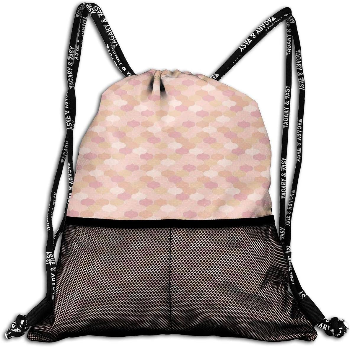 SJuczi Drawstring Backpack Gym Bag Travel Backpack，Valentines Rose With Butterflies Nostalgic Victorian Design Forever Love Theme