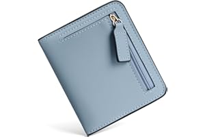 Toughergun Womens RFID Blocking Small Compact Bifold Luxury Genuine Leather Pocket Wallet Ladies Mini Purse with ID Window (0
