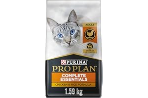 Purina Pro Plan Dry Cat Food, Complete Essentials Chicken & Rice - 1.59 kg Bag (1 Pack)
