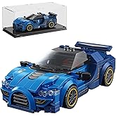 TYCOLE Super Sports Car Building Block Set with Display Case,Speed Race Car Building Kits Construction Toy,Collectible Car Mo