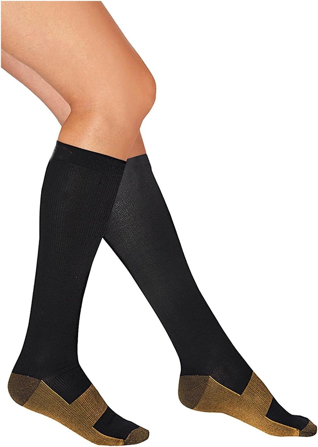 Copper Compression Socks Reduce Swelling Socks Antimicrobial Compression Socks - L/XL: Men 8.5-10 | Women 8.5-11