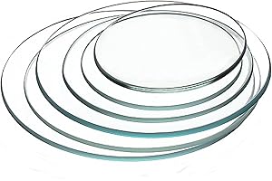 YUANWOVV 6 Pcs Lab Watch Glass Beaker Cover Set,1 Set Beaker Cover Smooth Edges Chamfered Arc, Watch Glasses in 50mm,70mm,90mm,100mm,120mm,150mm,Diameter Watch Glass, for Laboratory, Transparent.