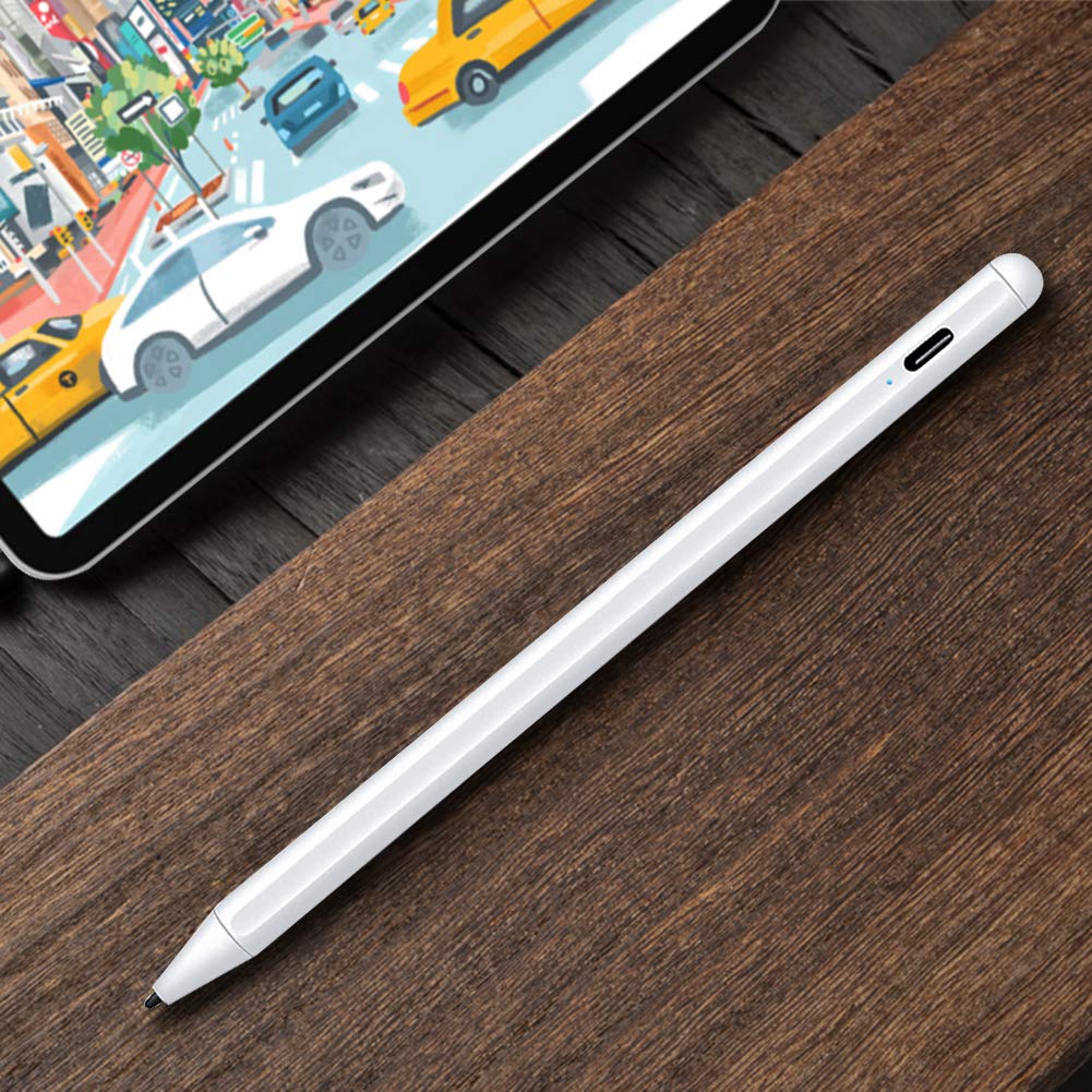 Elekpopu Stylus Stift mit Palm Rejection für Apple iPad 2018 & 2019 iPad Air 3 Mini 5 iPad Pro 11/12.9, 1.0 mm Feine Spitze, Hochpräziser iPad-Bleistift zum Zeichnen und Schreiben (Weiß)