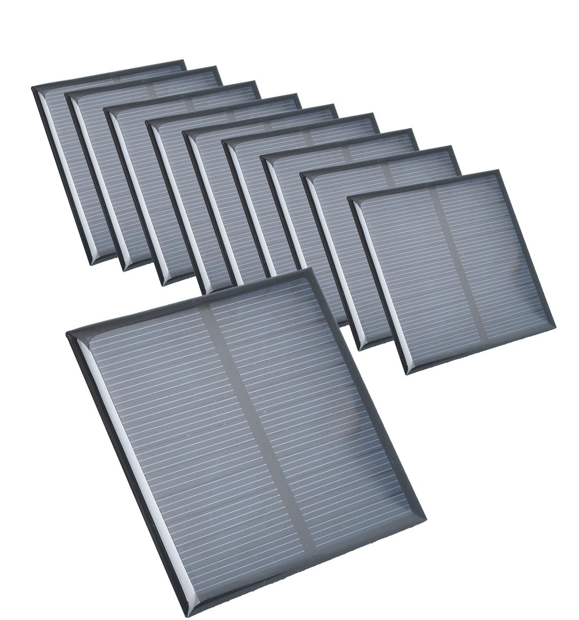 Photo 1 of 10pcs Mini Solar Panel 4V 150mA Small Epoxy Polycrystalline Solar Cell Panel 70mm x 70mm/2.76" x 2.76" for DIY Electric Toy Materials Photovoltaic Cells Solar