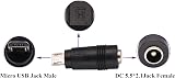 AAOTOKK DC 5.5x2.1mm Female to Micro USB Male 5V Power Adapter Cable 2 Pack view 4