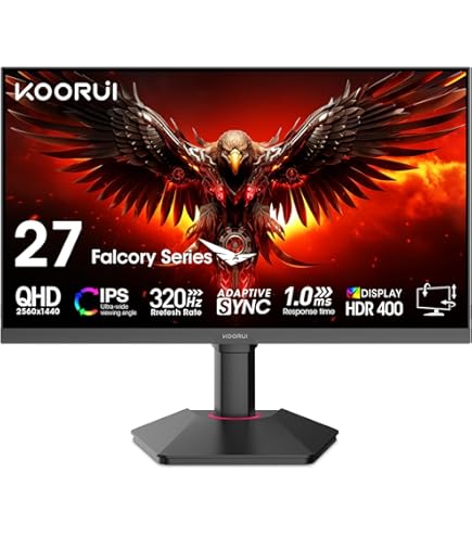 KOORUI ゲーミングモニター240Hz 27インチ WQHD 1msGN05 Amazon.co.jp: KOORUI ゲーミングモニター 240Hz 27インチ WQHD 1ms