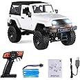 GoolRC f1 RC Crawler, 1:14 Scale 2.4GHZ Remote Control Car, 4WD 30KM/H High Speed Racing Car, All Terrains Off Road RC Monster Vehicle Truck Crawler with Led Light for Kids and Adults (White Hardtop)