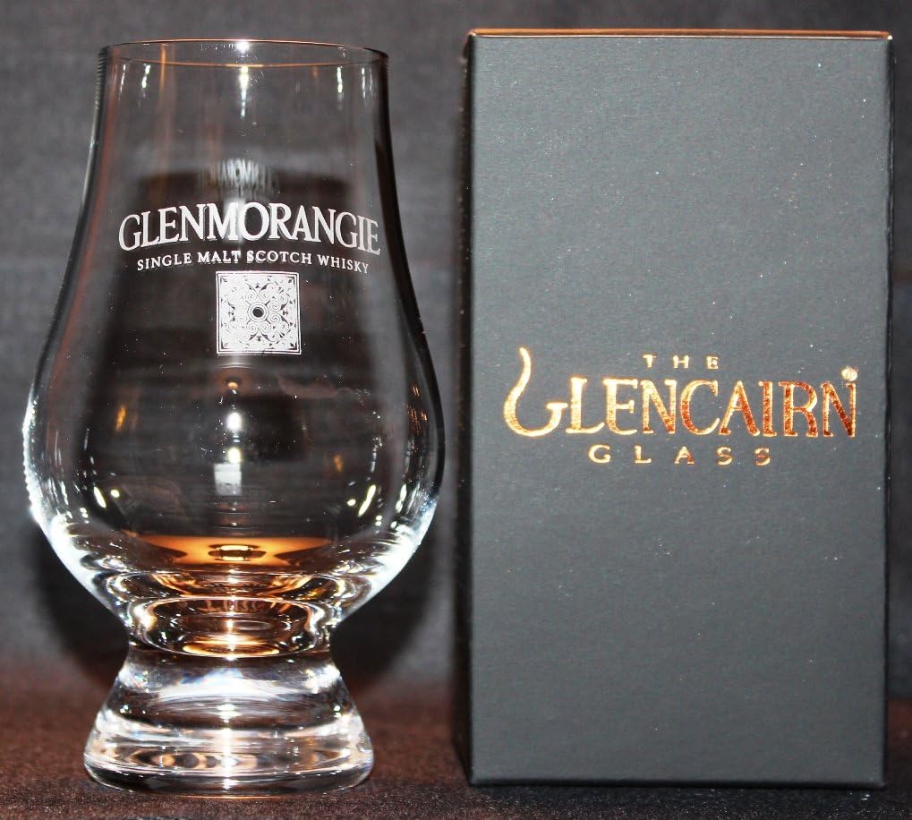 GLENMORANGIE GLENCAIRN MALT SCOTCH WHISKY TASTING GLASS WITH BLACK AND