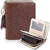 APHISON RFID Small Wallets for Women Ultra PU leather Card Holder Bifold Womens Ladies Wallet Zipper Coin Pocket