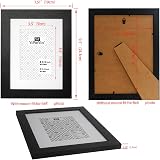YiPinYin 6x8 Inch Photo Frame Set of 3 with Mounts Wood Grain Perspex 4x6 view 7
