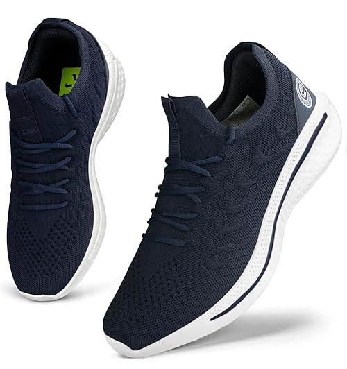 Giniros Womens Trainers Running Shoes Gym Trainers for Women Walking Jogging Breathable Sneakers Lightweight Tennis Sports Shoes Ladies Trainers Dark Blue 36