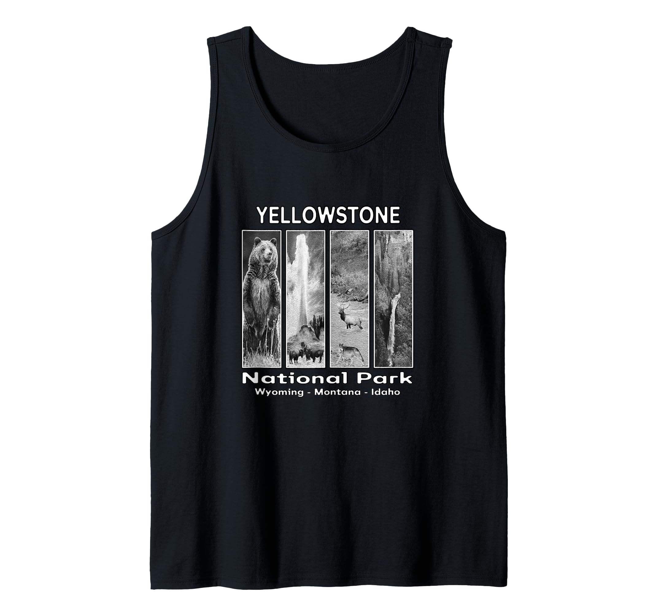 Yellowstone National Park Wyoming Montana Idaho Souvenir Tank Top