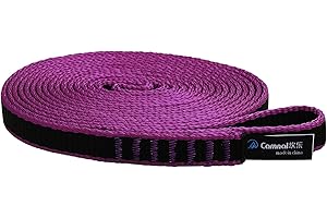 CAMNAL Climbing Sling UIAA CE Certified 16mm Nylon Sling 22KN(4840 lb) Climbing Sling 24-87in (60-220cm), Blue/Yellow/Purple, 1/2/3 Pack (87 in/220 cm 1 Pack, Purple)