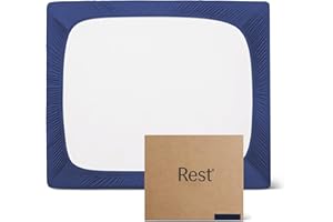 REST® Evercool®+ Fitted Sheet, Queen Size, Midnight Blue, 15" Deep (up to 18’’), Breathable Bedding for Hot Sleeper and Night Sweats, Bed Sheet with Ionic+ Self-Cleaning Silver Yarn for Sensitive Skin