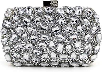 Wyb Box Abendtasche Flachseitige Diamantbohrungen Heissen Handtasche Europaische Und Amerikanische Mode Taschen Silver Amazon De Sport Freizeit