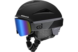 Odoland Ski Helmet, Snowboard Helmet with Ski Goggles for Adults and Youth, Audio Compatible, Shockproof, Windproof, Safety Snow Sports Helmet and Protective Glasses for Men Women