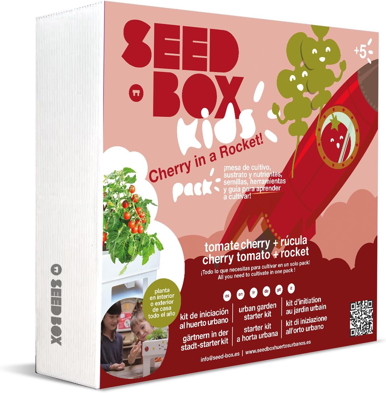 SeedBox SBKCR - Huerto Urbano de Tomates Cherry y rúcula (Kids ...