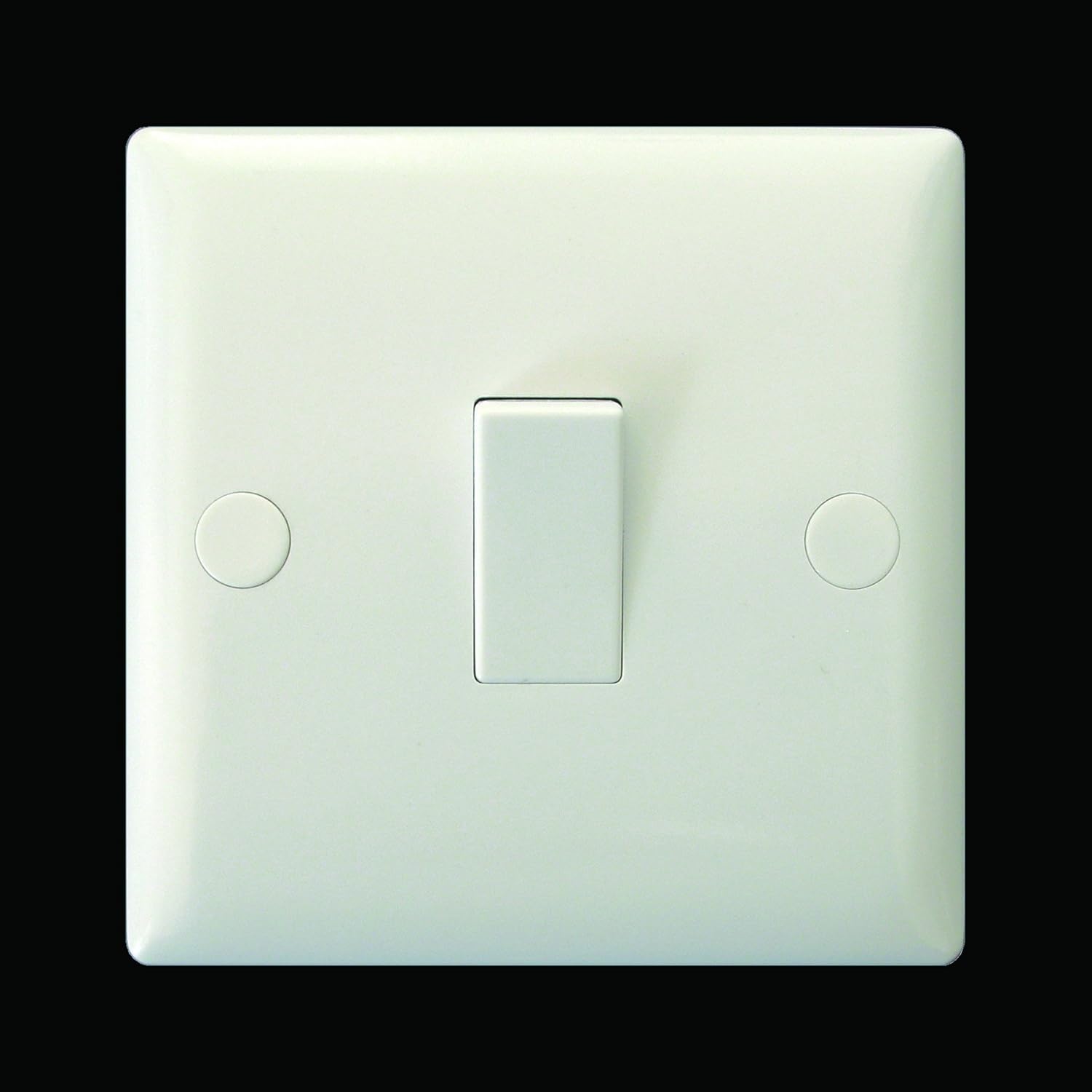 10 X Single Gang Light Switch 1 Gang 1 Way White 10A Beveled