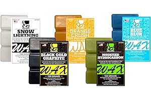 Demon United All Season Ski & Snowboard Speed Wax Kit, 133 Grams of each Univeral Blend Premium Snowboard Wax, 1.4 Lbs of Total Ski and Snowboard Wax **Made in USA** NO PFAS