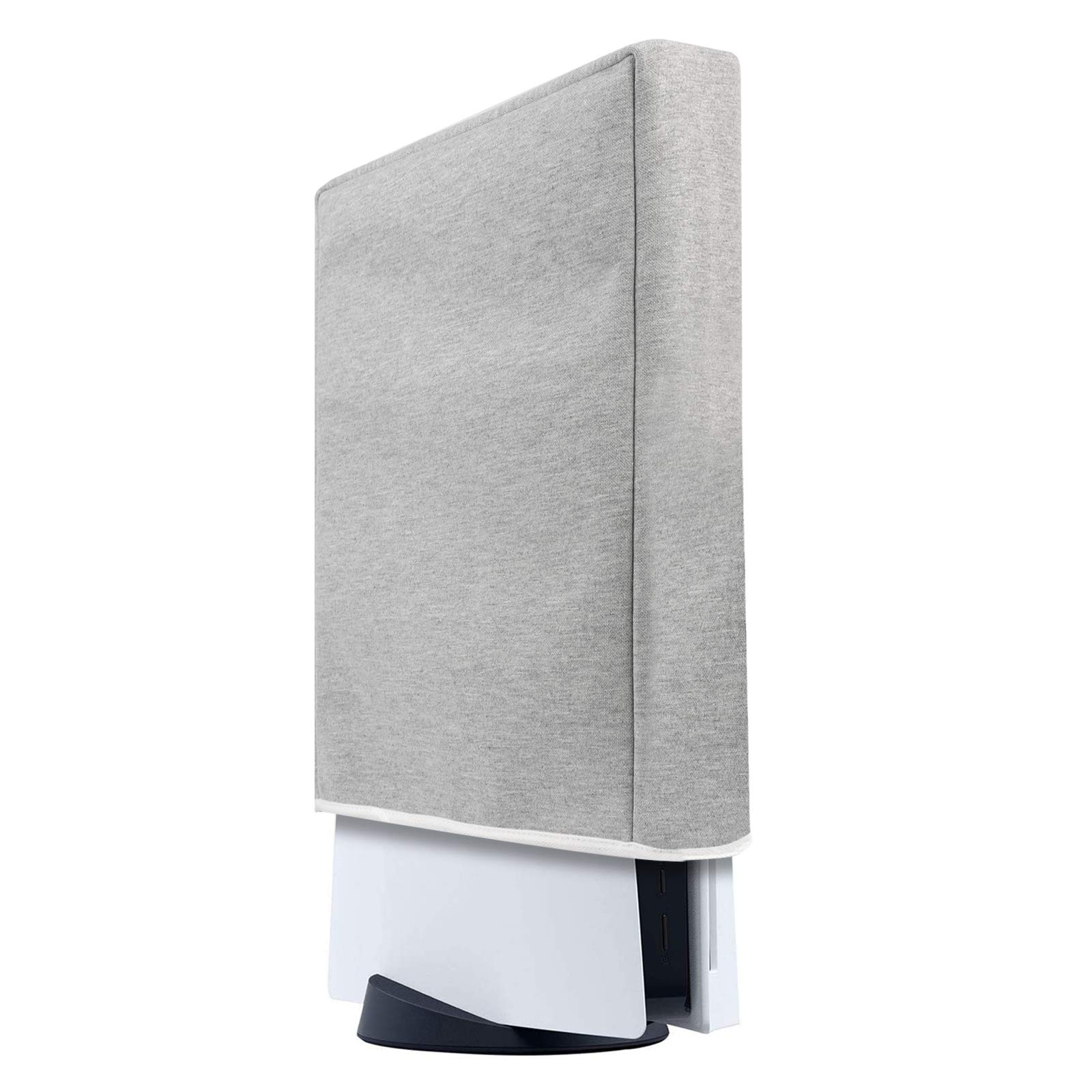 Console Dust Cover PS5 Dust Protector Custom Designed for PlayStation 5 Console Disc Edition & Digital Edition with Thick Cotton Precision Cut Easy Access Cable Port