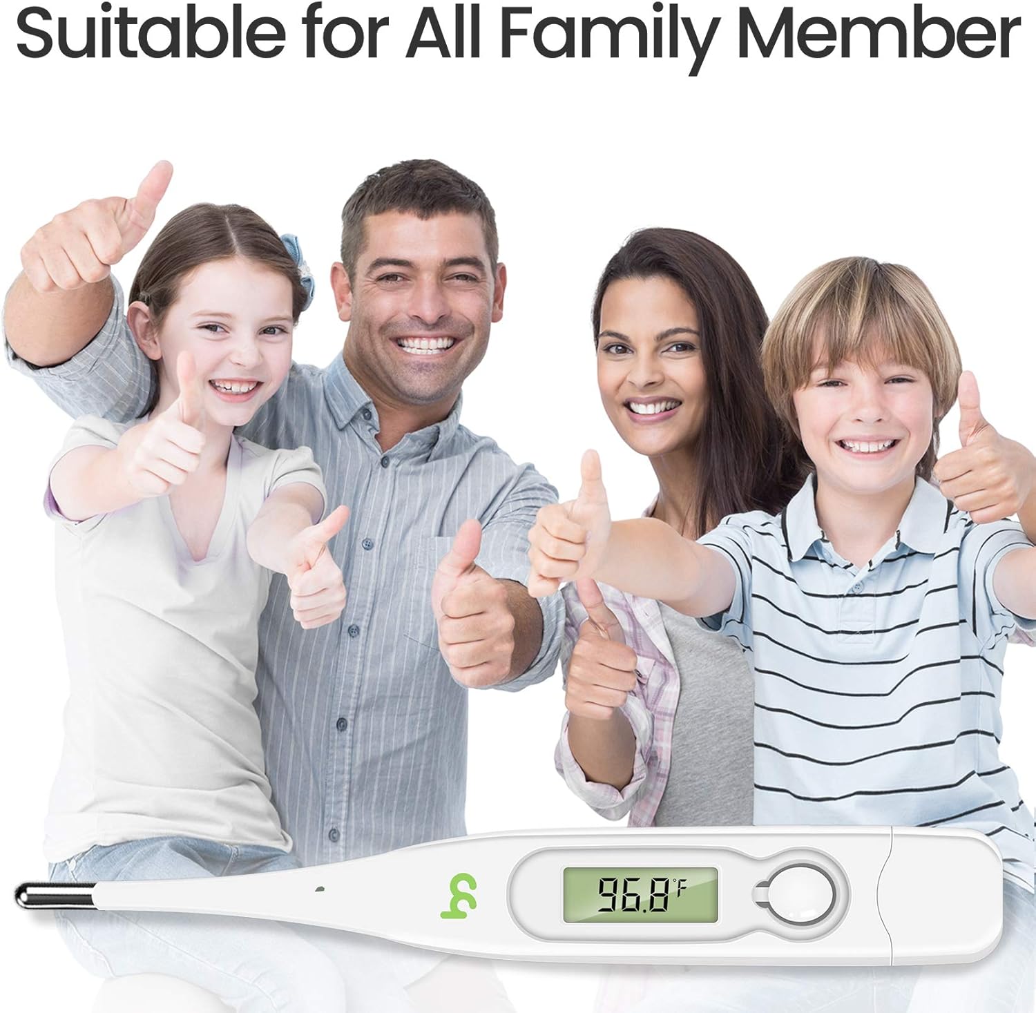 Medical Oral Thermometer for Adults, Thermometer for Fever, Oral Underarm Rectal Temperature Thermometer for Adults and Kids, Fast and Accurate, C/F Switchable by Femometer [2020 New Model]: Health & Personal Care