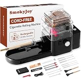 Electric Cigarette Rolling Machine, Automatic Pre Roll Cone Loader &amp; Filler | Cord-Free Design for Cigarette Tubes and Preroll Cones with Cigarette Holder Case and Removable Rolling Tray