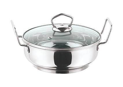 Vinod Cookware Induction friendly Kadai with Lid, 4.5 Litres