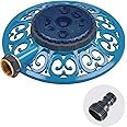 Melnor 65102-AMZ Sprout Metal 8-Pattern Sprinkler and QuickConnect Product Adapter Amazon Bundle, Blueberry Blue