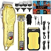 LQT® Professional Hair Clippers for Men, Hair Trimmer Cordless Barber Clippers and Trimmers Set, Hair Cutting Kit for Men Grooming Father Day Gifts