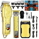 LQT® Professional Hair Clippers for Men, Hair Trimmer Cordless Barber Clippers and Trimmers Set, Hair Cutting Kit for Men Grooming Father Day Gifts