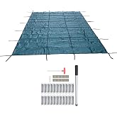 YSMN 16x28FT Inground Pool Safety Cover, High Strength PP Material | Suit for 14ftx26ft Rectangular Winter Swimming Pools, Green Mesh