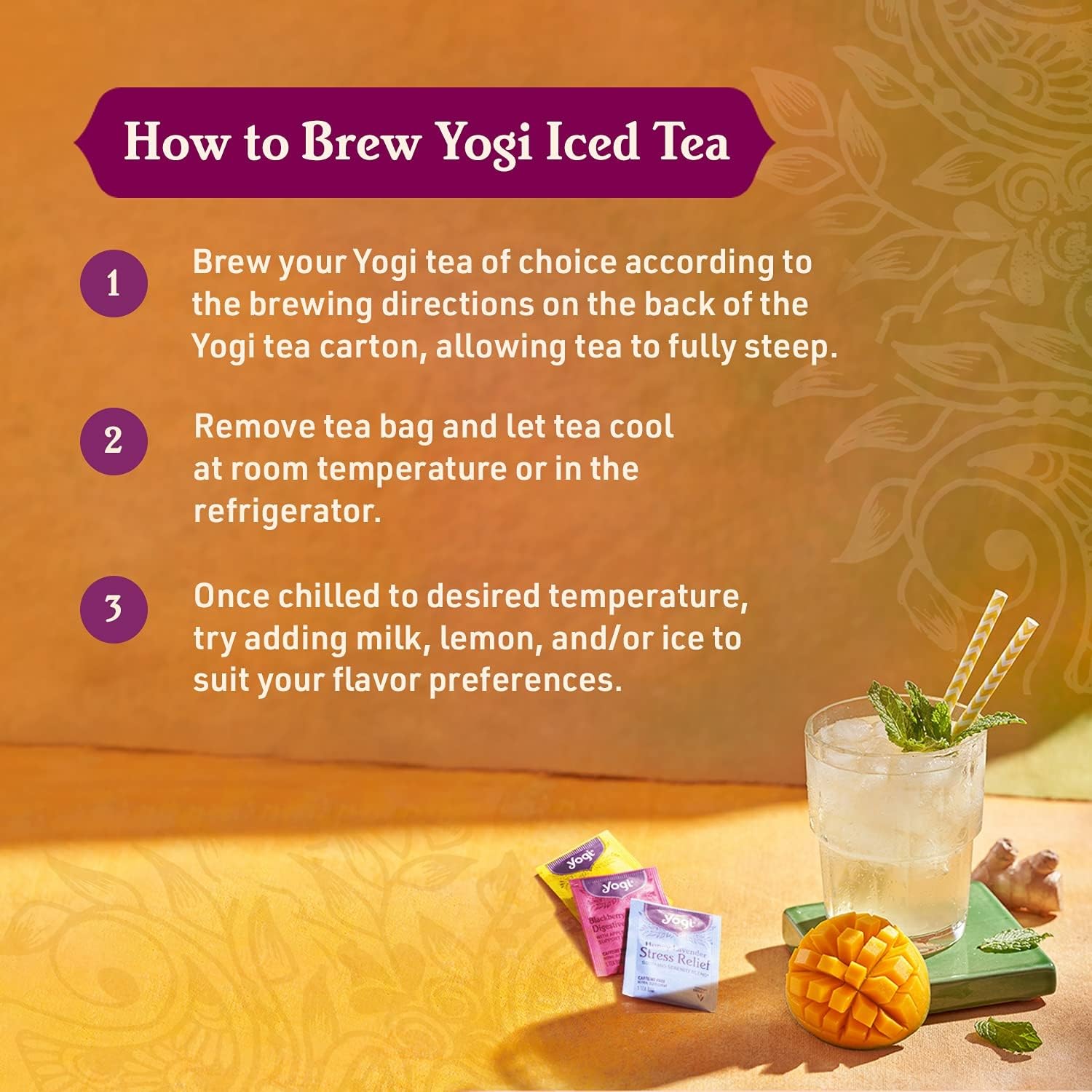 Yogi Tea Egyptian Licorice Mint Tea - 16 Tea Bags per Pack (6 Packs) - Caffeine-Free Organic Tea - Includes Peppermint Leaf, Licorice Root, Cinnamon Bark, Cardamom Pod, Ginger Root & More