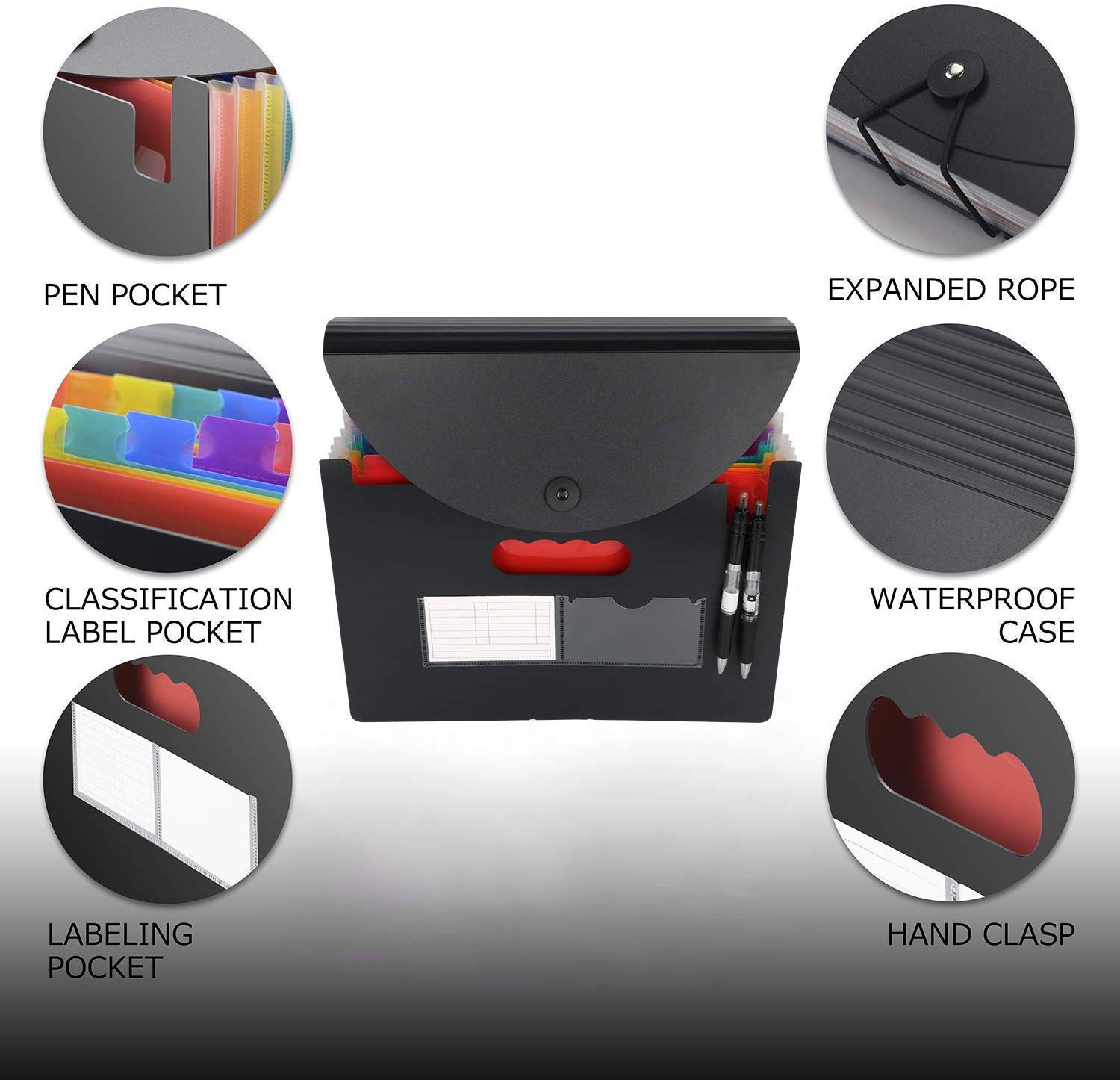 Trieur A4 - Trieur Papiers Organiseur Documents Trieur Extensible Accordéon Document Avec Plastique Fichier de ABC life (24 poches)