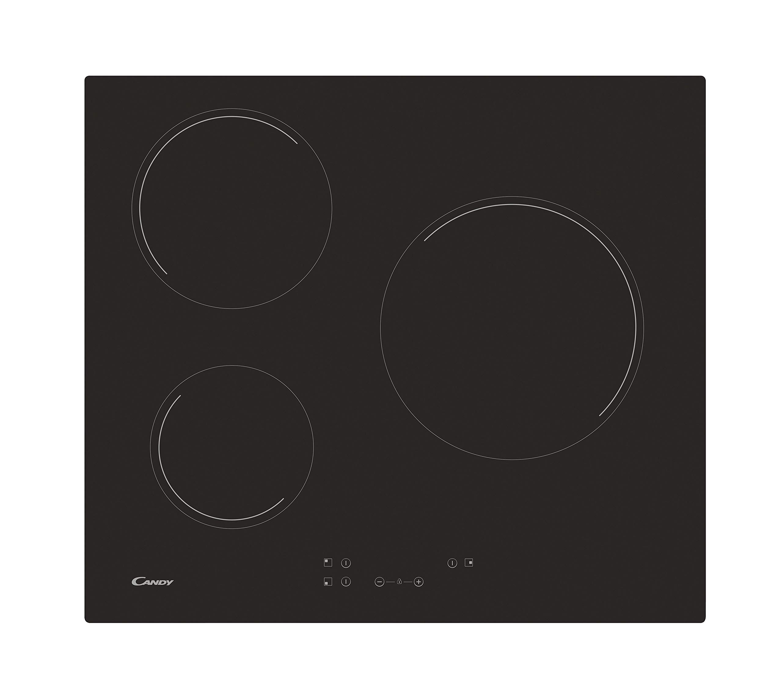 Candy-CH63CC-Placa-Vitroceramica-3-Zonas-60CM-10-Niveles-de-Potencia-55KW-Mandos-Centrales-Bloqueo-de-Seguridad