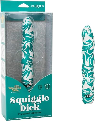 CalExotics Naughty Bits Squiggle Dick Personal Vibrator Body Safe Corkscrew
