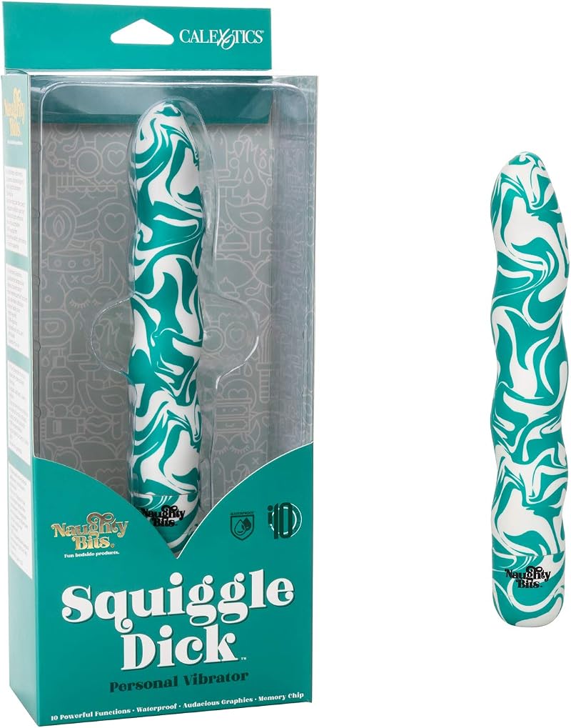 CalExotics Naughty Bits Squiggle Dick Personal Vibrator Body Safe Corkscrew