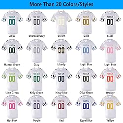 Pullonsy Plain White Custom Football Jersey for Men
