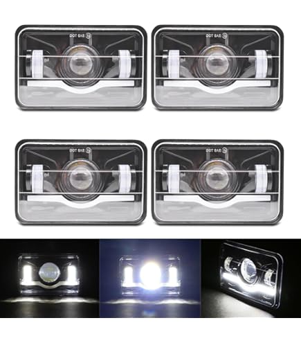 Amazon.com: AMUNIESUN 4PCS 4x6 Inch H4656 H4666 Headlights Sealed