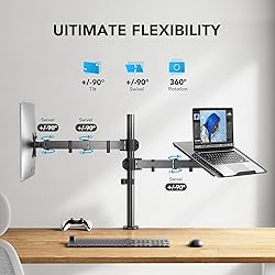 HUANUO Laptop Monitor Mount, Single Monitor Desk