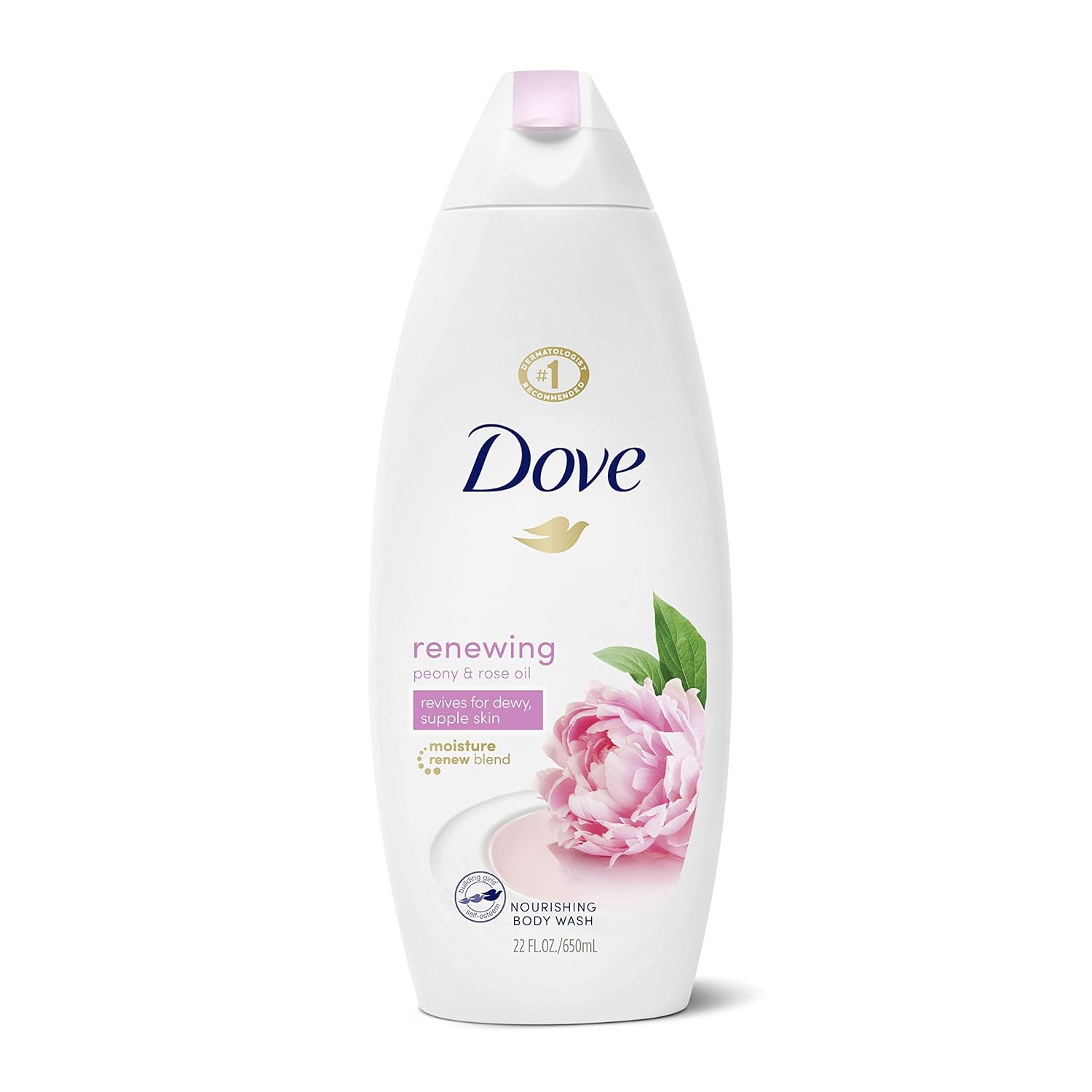 Dove Body Wash 100% Gentle Cleansers, Sulfate Free Peony and Rose Oil Effectively Washes Away Bacteria While Nourishing Your Skin 22 oz, 4 Count : Beauty