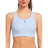 Yvette Front Closure Sports Bras for Women High Support Large Bust Supportive Sports Bra High Impact for Running